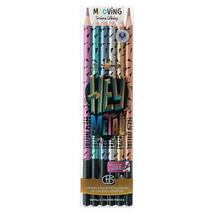 Mooving - Set 6 Lapices Colores Metalizados Premium 