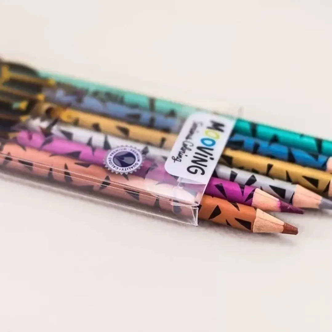 Mooving - Set 6 Lapices Colores Metalizados Premium  2
