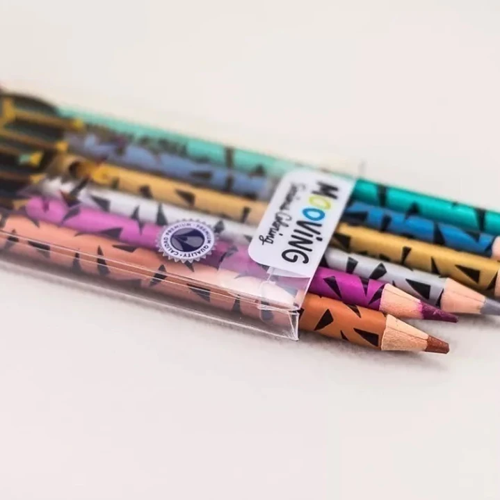 Mooving - Set 6 Lapices Colores Metalizados Premium  2