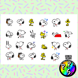 Lámina de Stickers 19 Snoopy