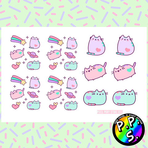 Lámina de Stickers 31 Pusheen Galáctico