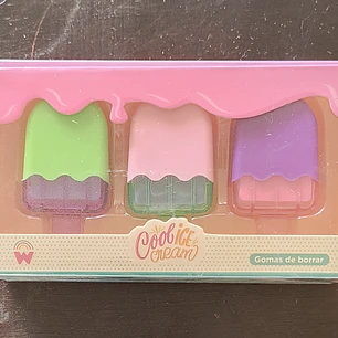 Set de Gomas de Borrar W - Cool Ice Cream