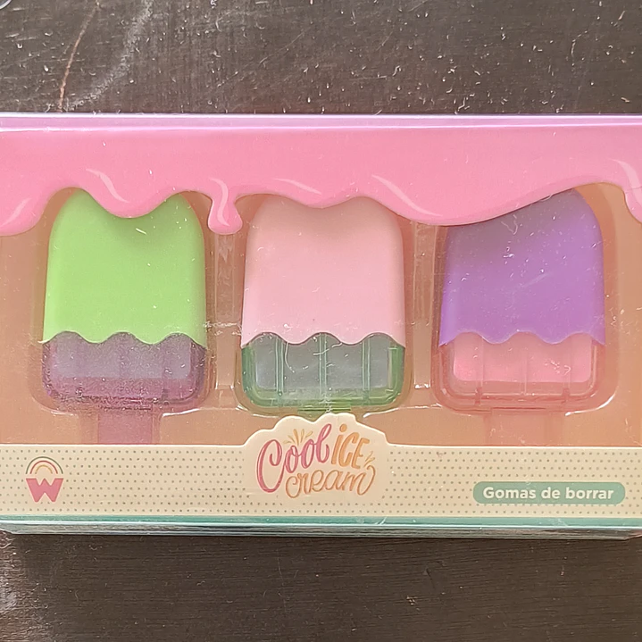 Set de Gomas de Borrar W - Cool Ice Cream 1