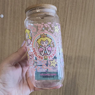 Vaso de Vidrio - Princess Peach