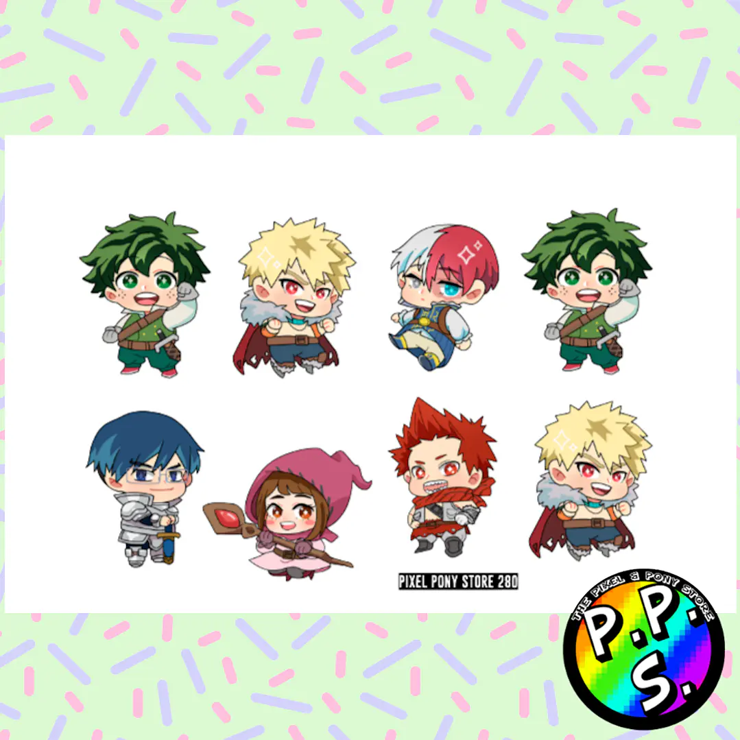 Lámina de Stickers 280 My Hero Academia 1