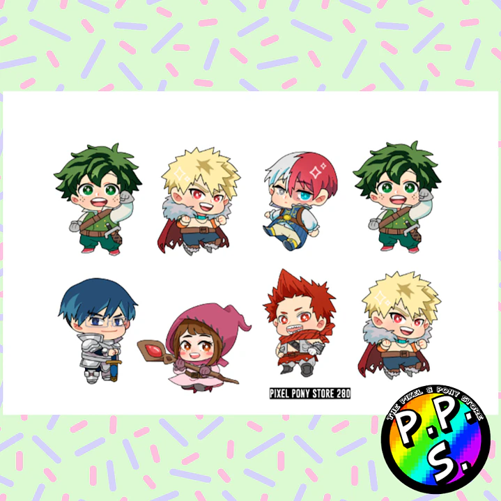 Lámina de Stickers 280 My Hero Academia 1
