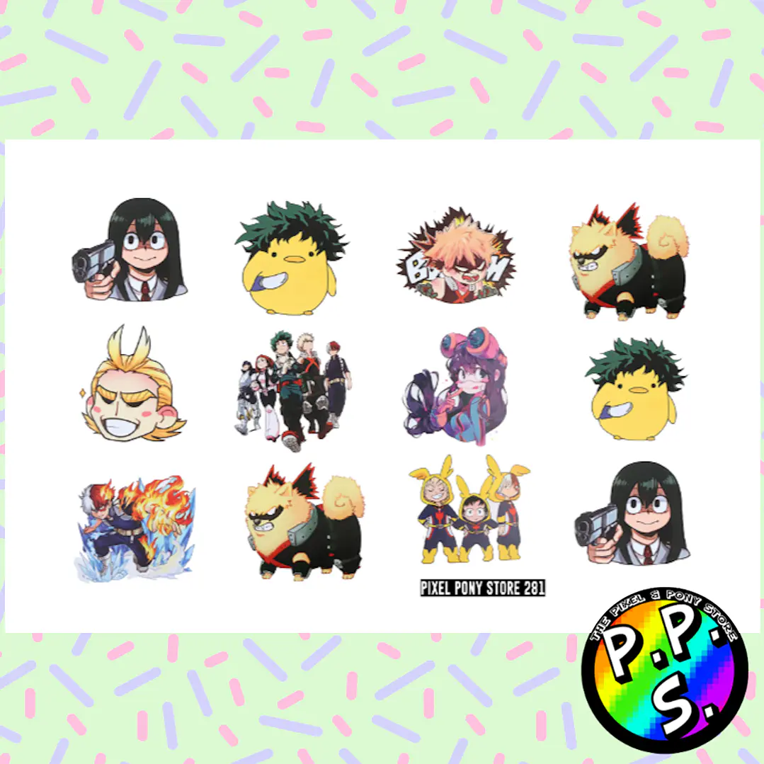 Lámina de Stickers 281 My Hero Academia 1