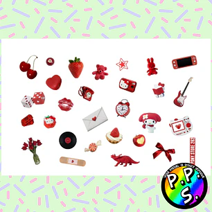 Lámina de Stickers 282 Red