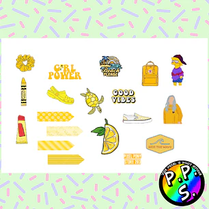 Lámina de Stickers 283 Yellow
