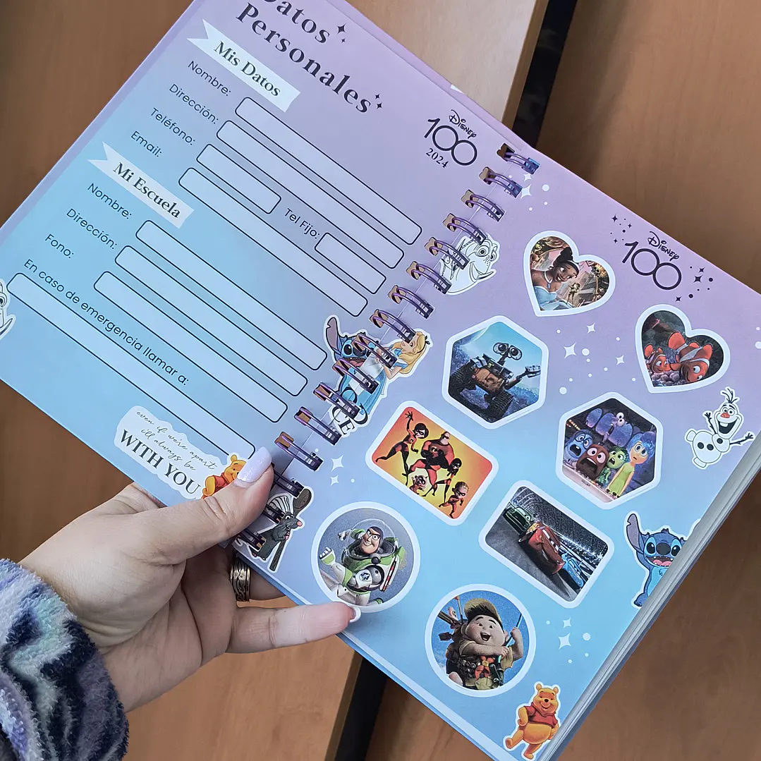 Libreta con Stickers - Disney 100 años 2