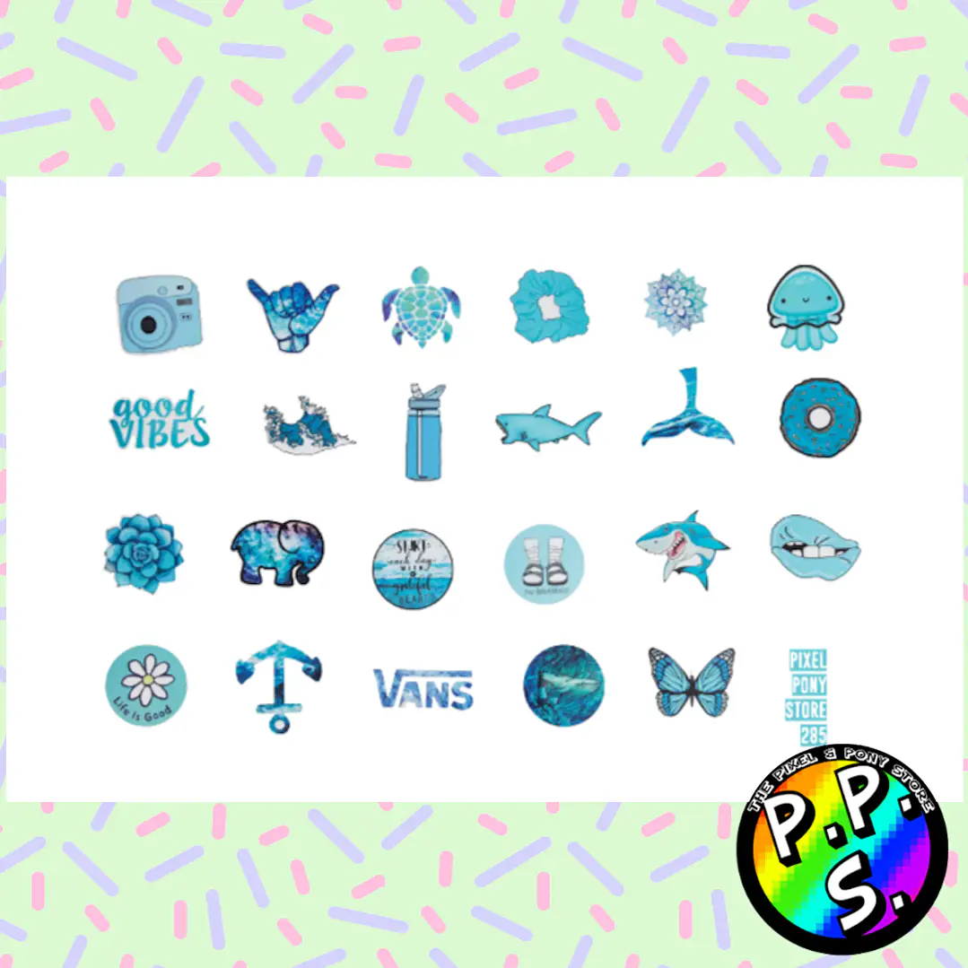 Lámina de Stickers 285 Blue 1