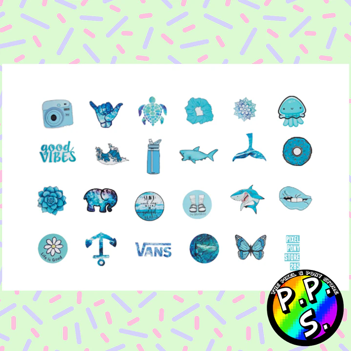 Lámina de Stickers 285 Blue 1
