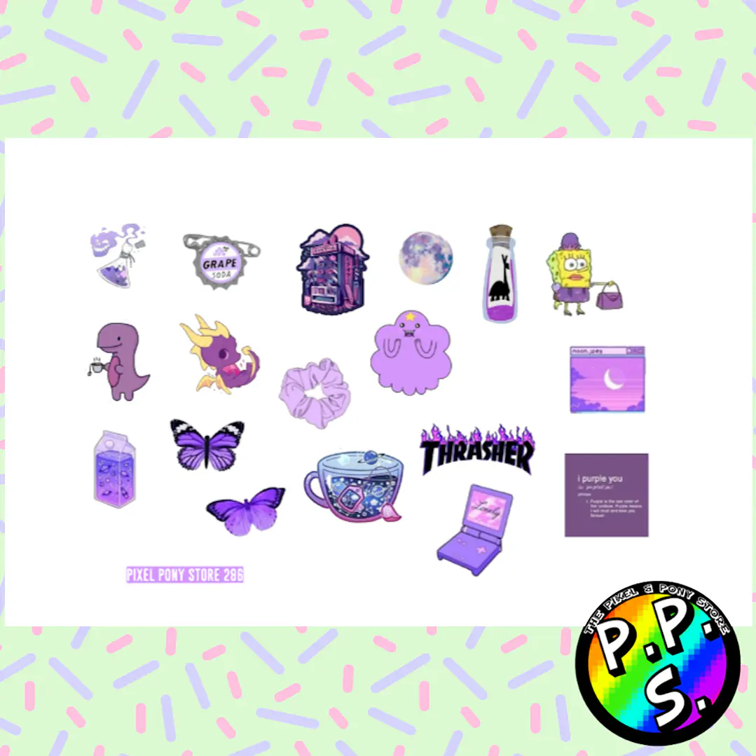 Lámina de Stickers 286 Purple 1