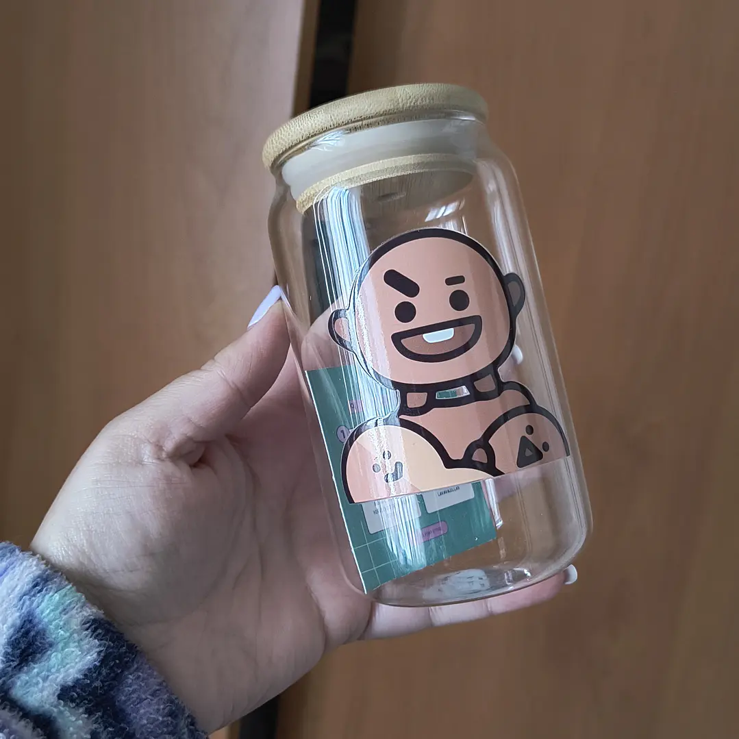 Vaso de Vidrio - K-Pop BTS BT21 - Shooky 1