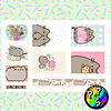 Lámina de Stickers 90 Box Pusheen