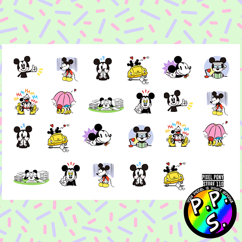 Lámina de Stickers 110 Mickey