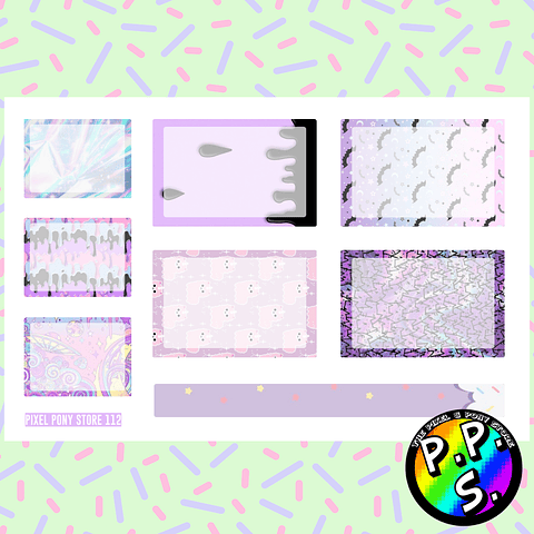 Lámina de Stickers 112 Box Pastel Goth Soft