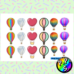 Lámina de Stickers 289 Globos