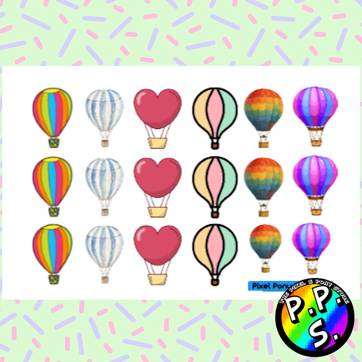 Lámina de Stickers 289 Globos 1