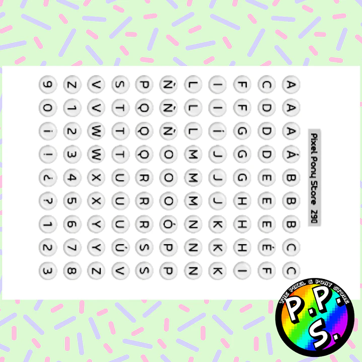 Lámina de Stickers 290 Teclado 1