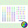 Lámina de Stickers 179 Banderitas de Colores