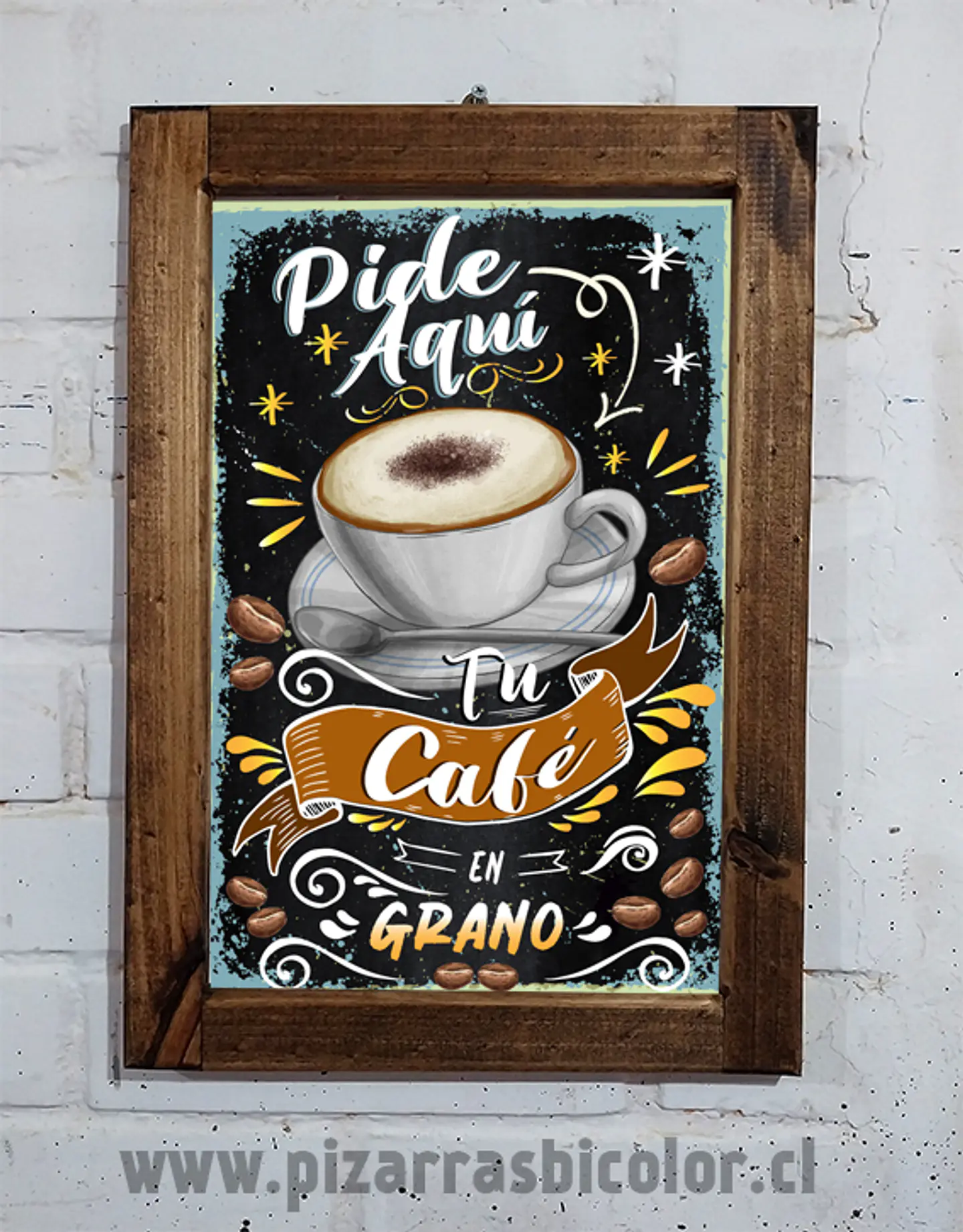 Letrero Cafe en grano 1