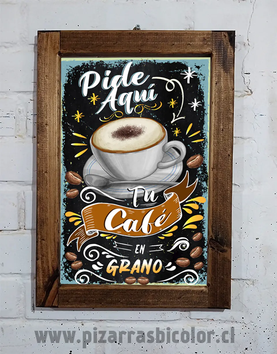 Letrero Cafe en grano 1
