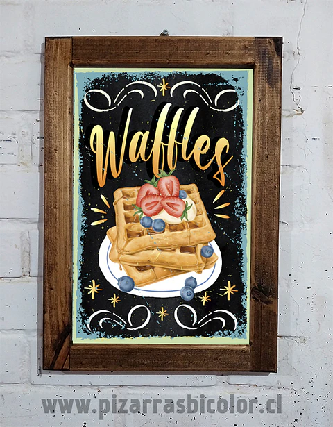 Letrero Waffles