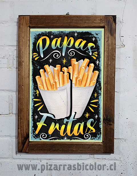Letrero Papas Fritas