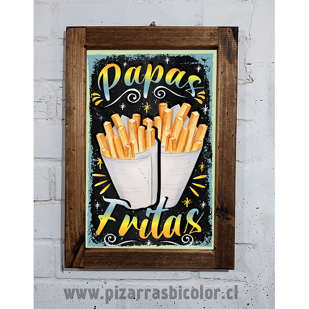 Letrero Papas Fritas