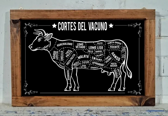 Cuadro rustico Los Cortes del vacuno