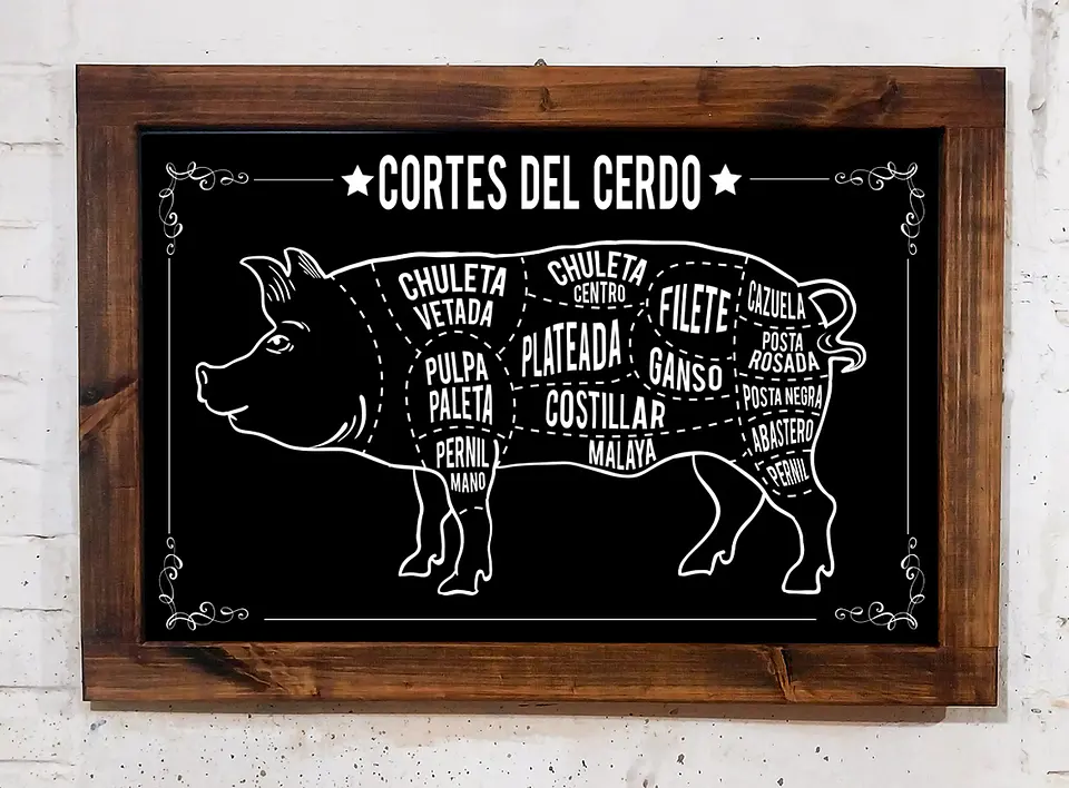 Cortes de la Carne cerdo XL 1