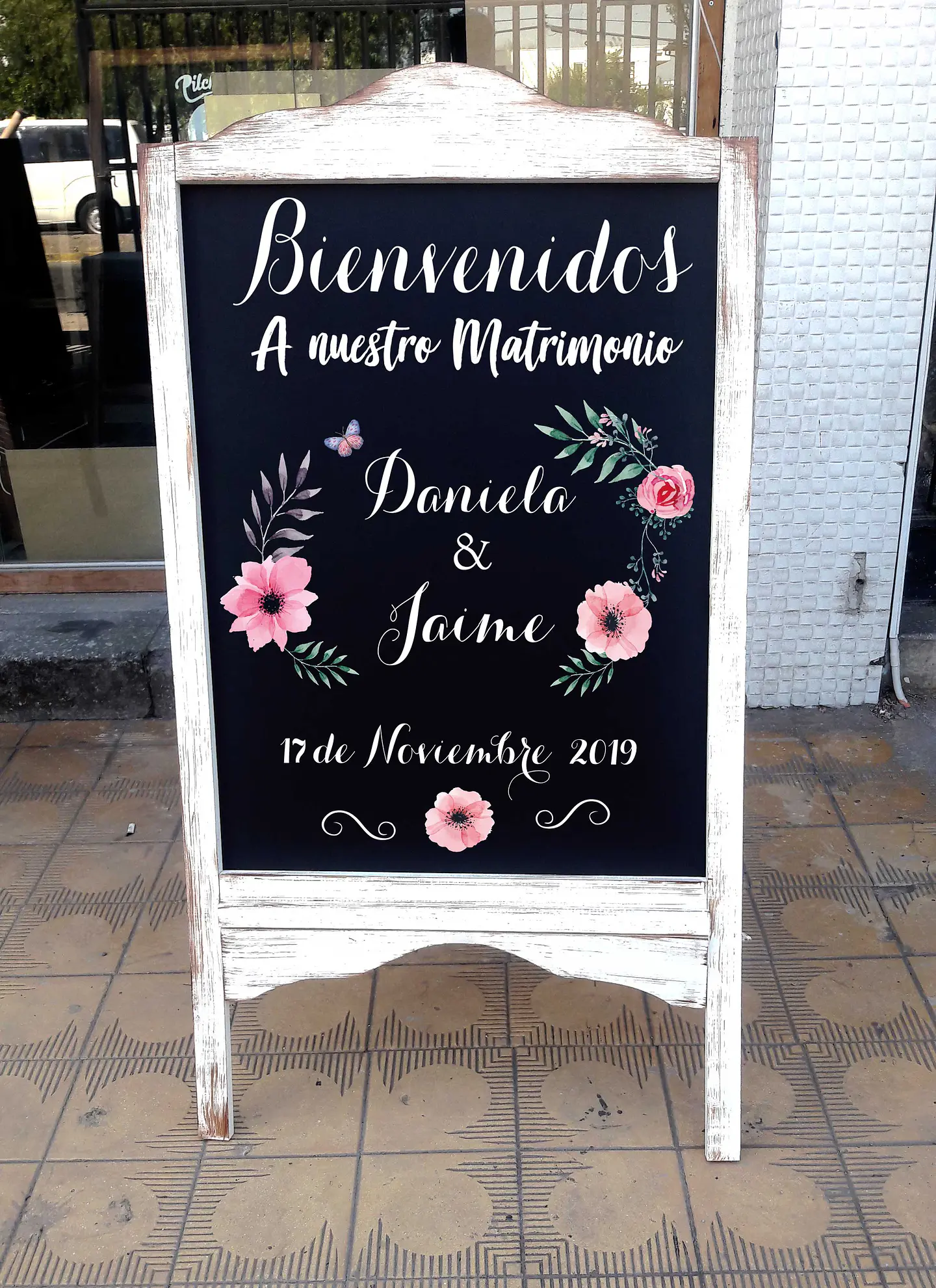Pizarra Provenzal de bienvenida 2