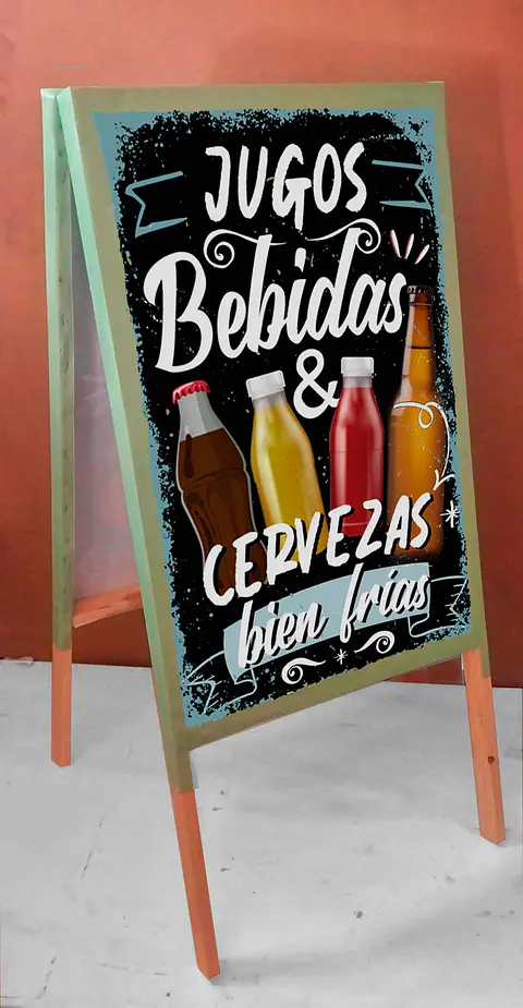 Paloma doble PVC modelo Jugos, Bebidas y Cervezas