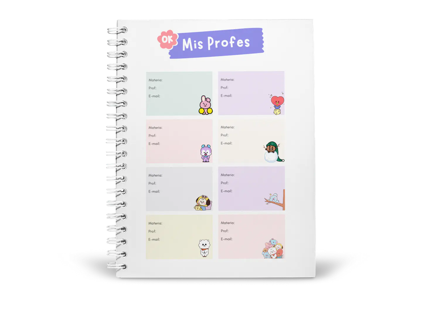 Planner Universitario BT21 8