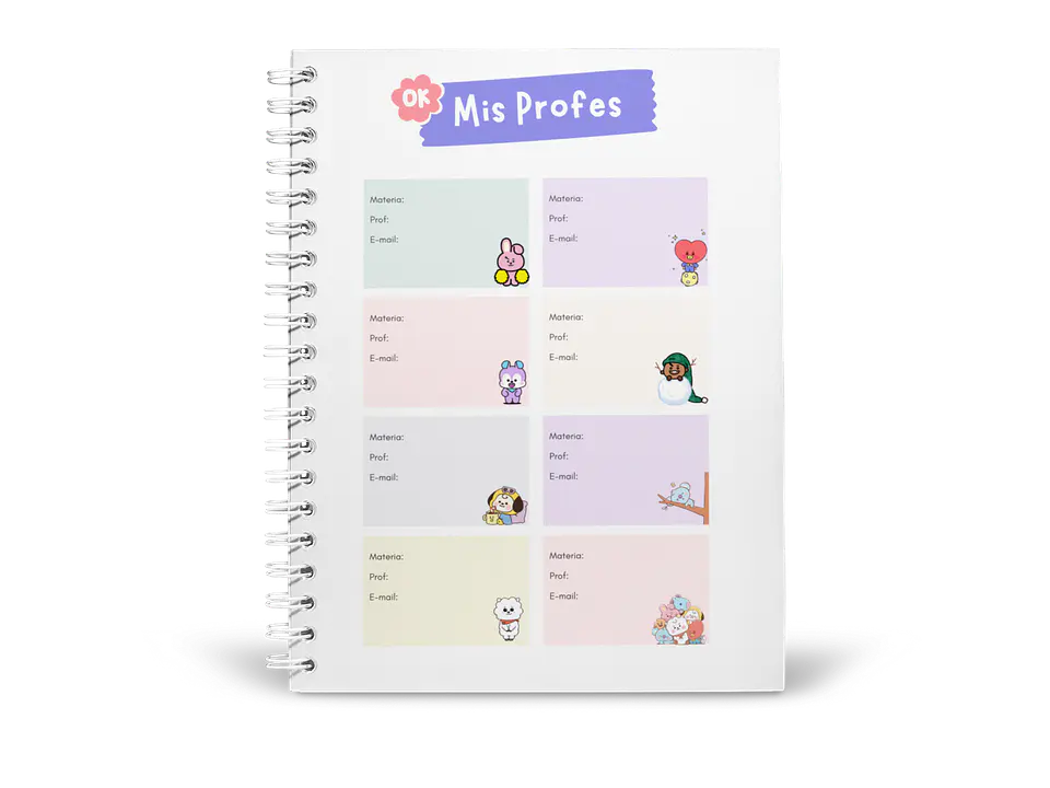 Planner Universitario BT21 8