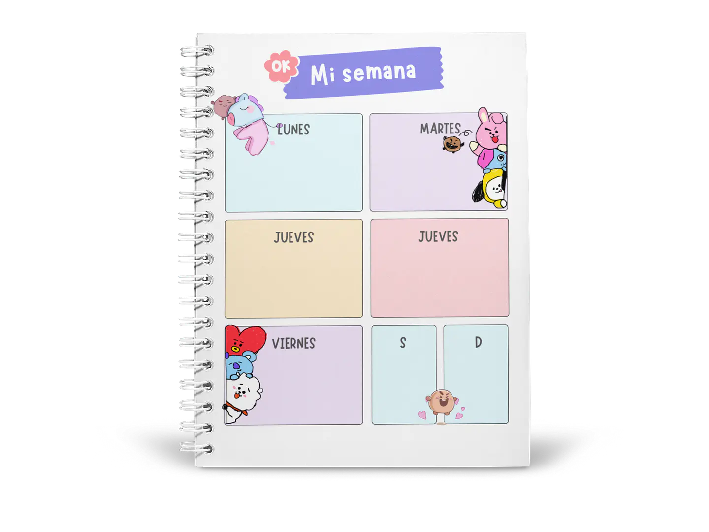 Planner Universitario BT21 12