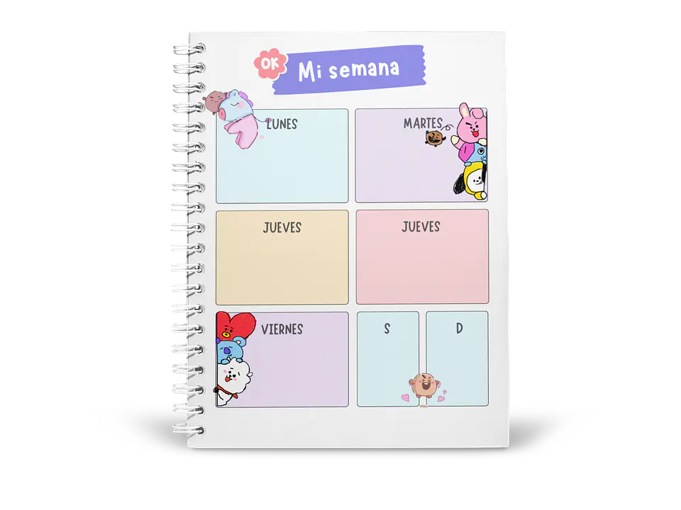 Planner Universitario BT21 12