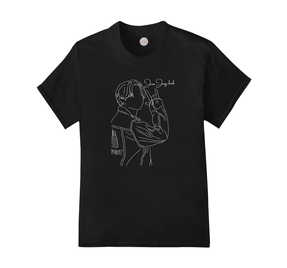 Polera Jungkook Monochrome Sketch 1