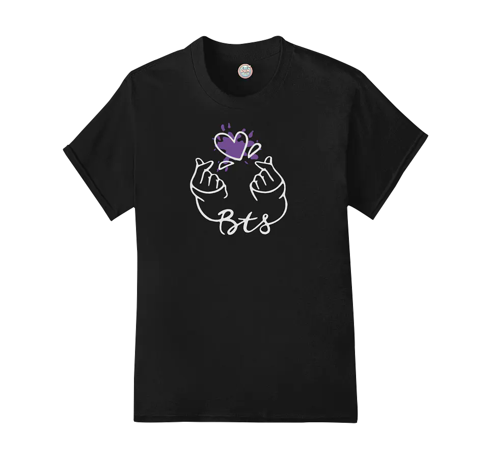Polera BTS OT7 | Purple Finger Heart 1