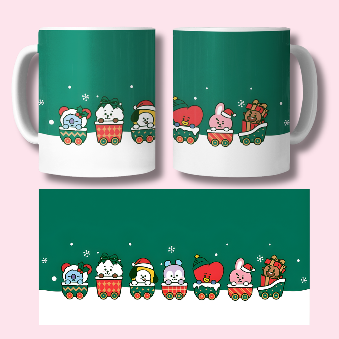 Tazon Navidad Con BT21 1