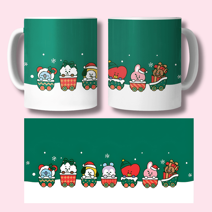 Tazon Navidad Con BT21 1