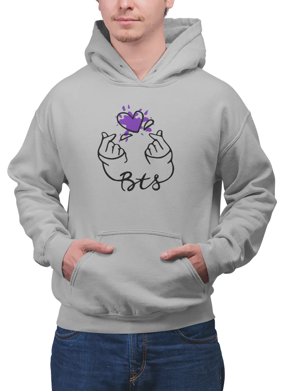 Poleron Purple Finger Heart 2