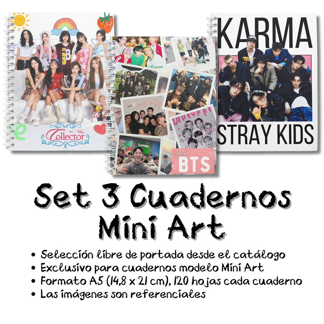 Set 3 Cuadernos Mini Art 1