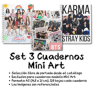 Set 3 Cuadernos Mini Art