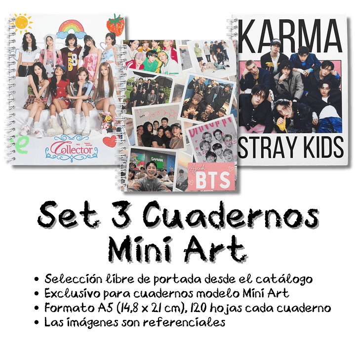 Set 3 Cuadernos Mini Art 1