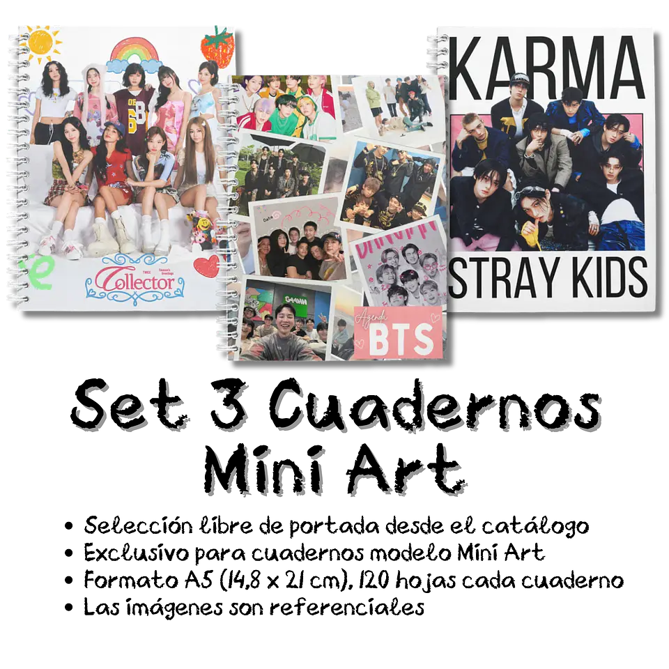 Set 3 Cuadernos Mini Art 1