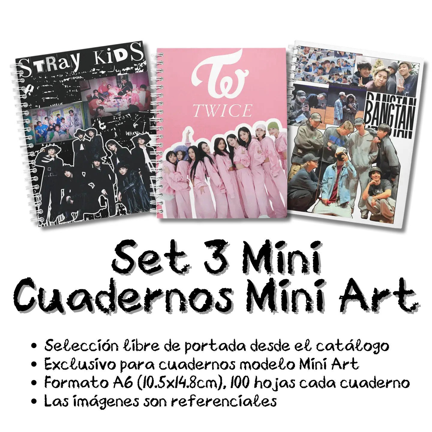 Set 3 Mini Cuadernos Mini Art A6 1