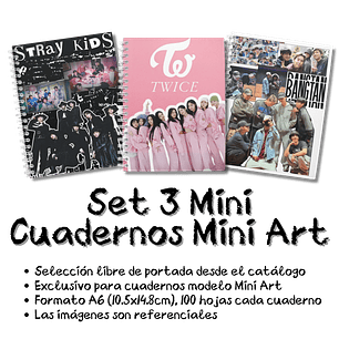 Set 3 Mini Cuadernos Mini Art A6
