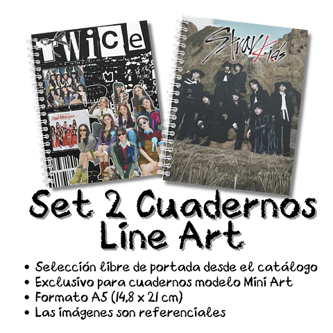 Set 2 Cuadernos Line Art